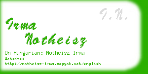 irma notheisz business card